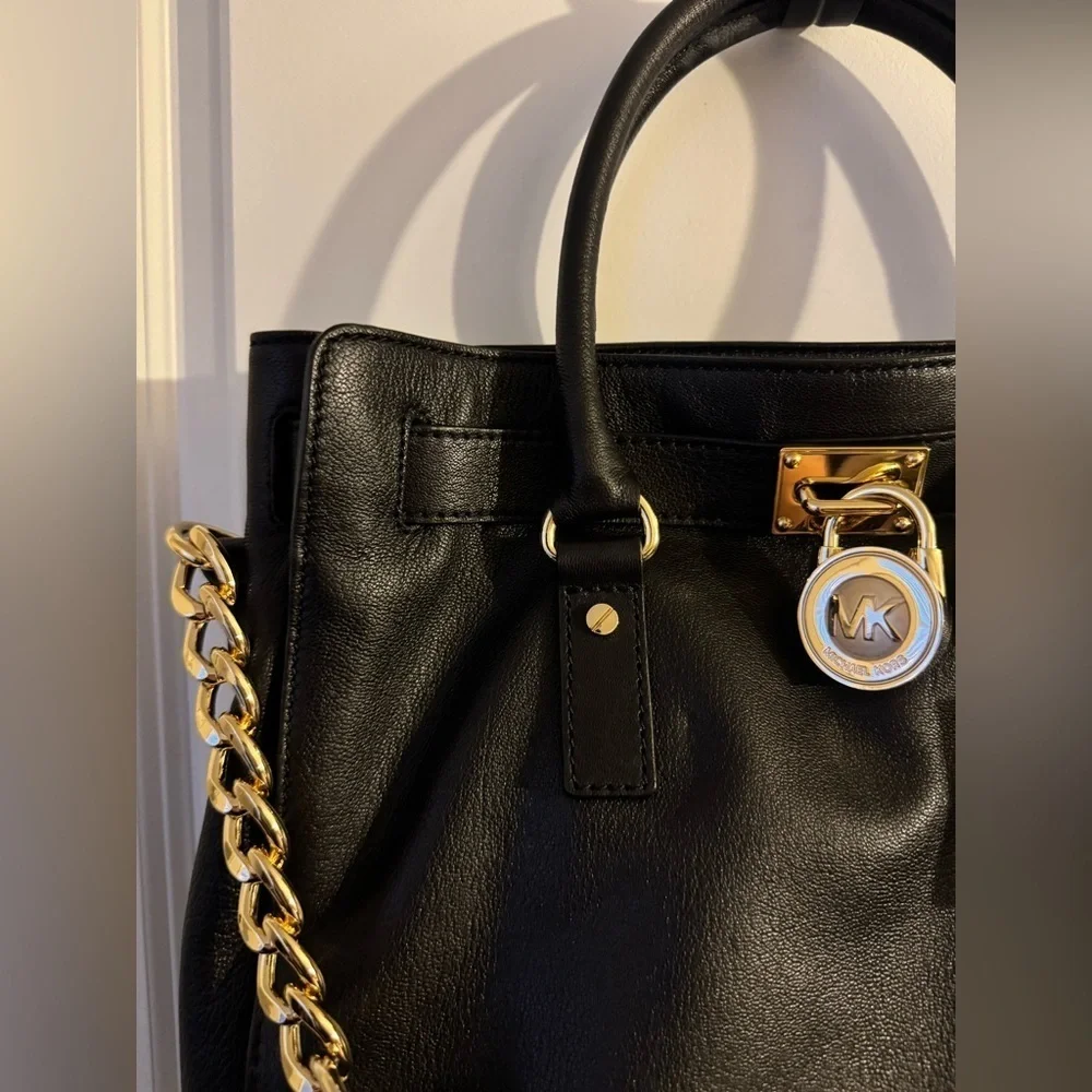 Michael Kors Hamilton Large NS Tote Black Leather